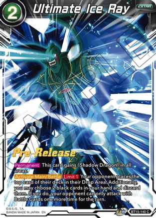 Ultimate Ice Ray (BT15-140) - Saiyan Showdown PreRelease Cards