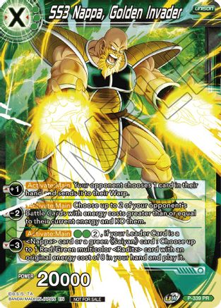 SS3 Nappa, Golden Invader (P-339) - Promotion Cards