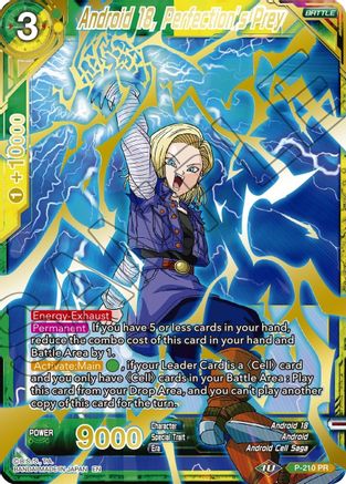 Android 18, Perfection's Prey (Gold Stamped) (P-210) - Mythic Booster Foil
