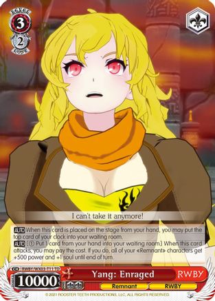 Yang: Enraged (RWBY/WX03-T11 TD) - RWBY