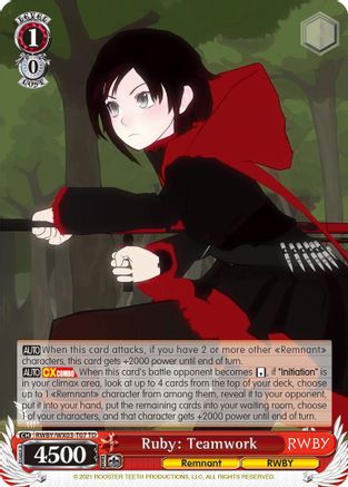 Ruby: Teamwork (RWBY/WX03-T07 TD) - RWBY