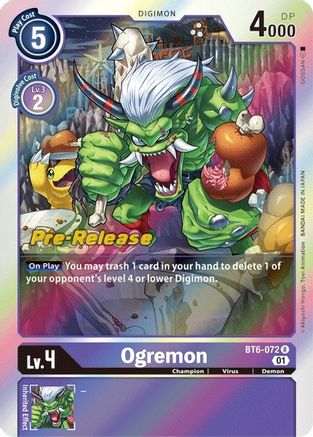 Ogremon (BT6-072) - Double Diamond Pre-Release Cards Foil