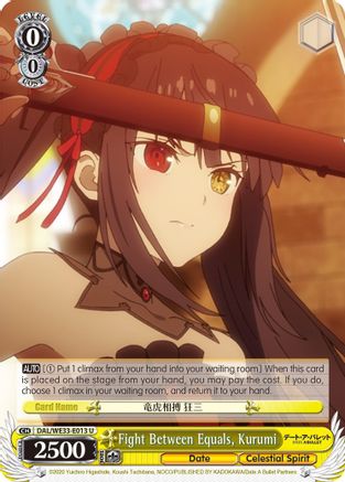 Fight Between Equals, Kurumi (Parallel Foil) (DAL/WE33-E013 U) - Date A Bullet