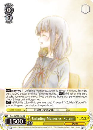 Unfading Memories, Kurumi (DAL/WE33-E016 C) - Date A Bullet