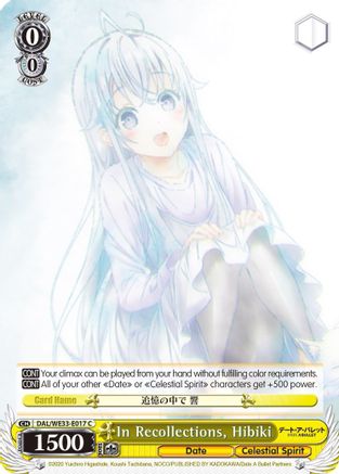 In Recollections, Hibiki (DAL/WE33-E017 C) - Date A Bullet