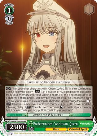 Predetermined Conclusion, Queen (DAL/WE33-E029 R) - Date A Bullet