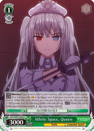 White Space, Queen (Parallel Foil) (DAL/WE33-E042 C) - Date A Bullet