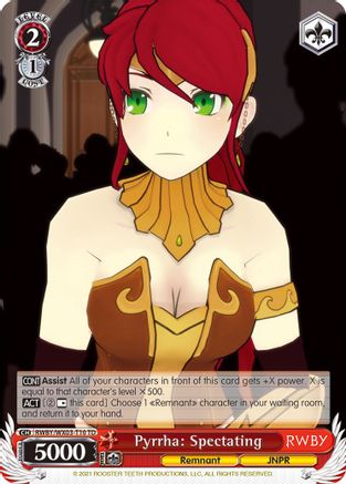 Pyrrha: Spectating (RWBY/WX03-T10 TD) - RWBY