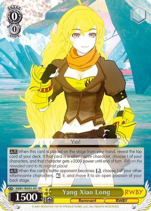 Yang Xiao Long (RWBY/WX03-001 RR) - RWBY