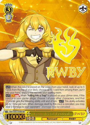 Yang: Vytal Festival (RBR) (RWBY/WX03-005RBR RBR) - RWBY