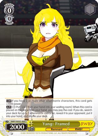 Yang: Framed (RWBY/WX03-008 U) - RWBY