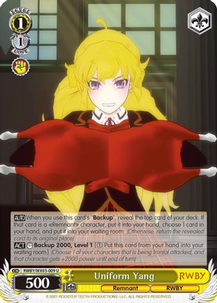 Uniform Yang (RWBY/WX03-009 U) - RWBY