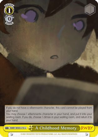 A Childhood Memory (RWBY/WX03-016 U) - RWBY