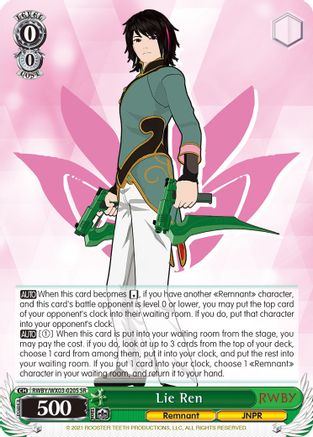 Lie Ren (SR) (RWBY/WX03-020S SR) - RWBY