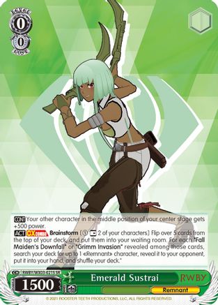 Emerald Sustrai (SR) (RWBY/WX03-021S SR) - RWBY