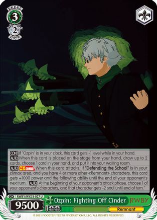 Ozpin: Fighting Off Cinder (RWBY/WX03-027 U) - RWBY