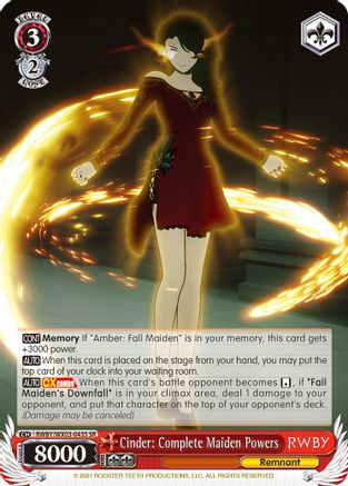Cinder: Complete Maiden Powers (SR) (RWBY/WX03-043S SR) - RWBY