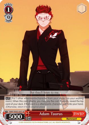 Adam Taurus (SR) (RWBY/WX03-047S SR) - RWBY