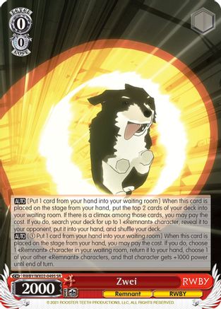 Zwei (SR) (RWBY/WX03-049S SR) - RWBY