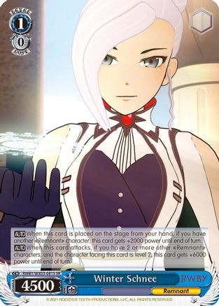 Winter Schnee (SR) (RWBY/WX03-081S SR) - RWBY