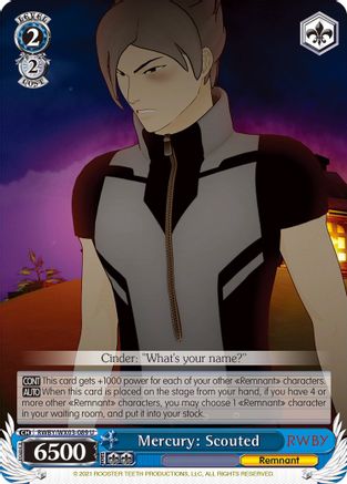 Mercury: Scouted (RWBY/WX03-089 U) - RWBY