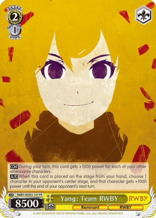 Yang: Team RWBY (RWBY/WX03-101 PR) - RWBY
