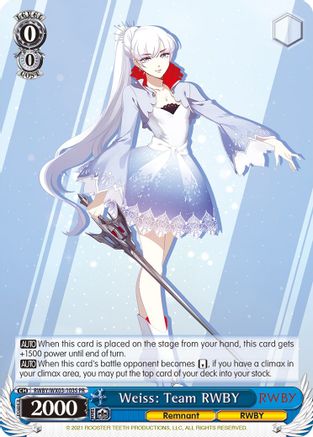 Weiss: Team RWBY (Alternate Art) (RWBY/WX03-103S PR) - RWBY