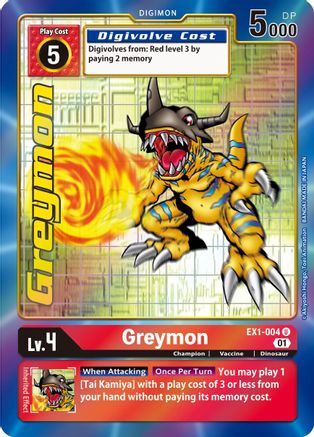 Greymon (Alternate Art) (EX1-004) - Classic Collection Foil