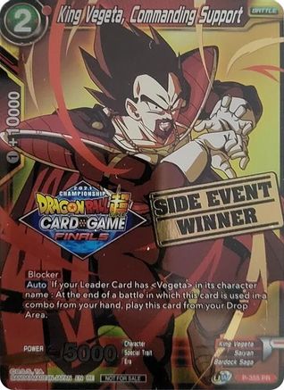 King Vegeta, Commanding Support (Championship 2021 Vault Set) (Side Event Winner) (P-355) - Promotion Cards Foil
