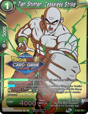 Tien Shinhan, Ceaseless Strike (Championship Pack 2021 Vault Set) (P-357) - Promotion Cards Foil