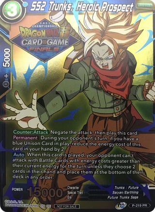 SS2 Trunks, Heroic Prospect (2021 Tournament Pack Vault Set) (P-219) - Promotion Cards Foil