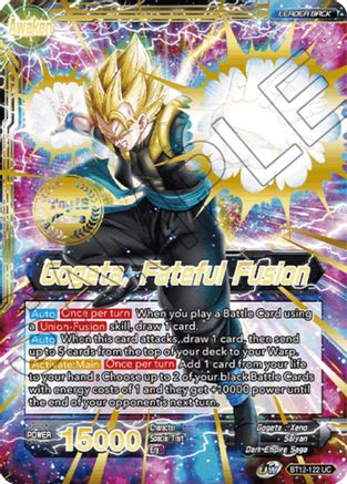 Son Goku & Vegeta // Gogeta, Fateful Fusion (2021 Championship Top 16) (BT12-122) - Tournament Promotion Cards Foil