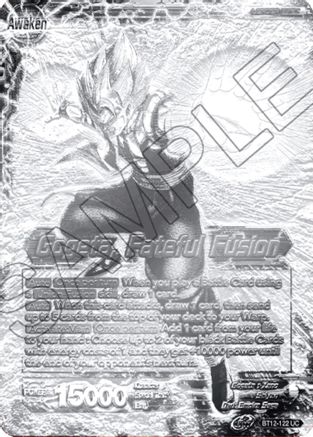 Son Goku & Vegeta // Gogeta, Fateful Fusion (2021 Championship Top 16) (Metal Silver Foil) (BT12-122) - Tournament Promotion Cards Foil