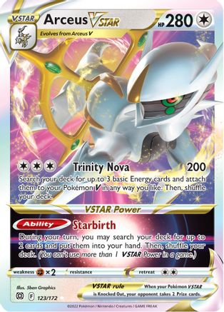 Arceus VSTAR 123/172 - Holofoil SWSH09 Brilliant Stars - Ultra Rare