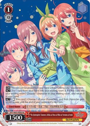 The Quintuplets' Summer, Ichika & Nino & Miku & Yotsuba & Itsuki (5HY/W83-PE06 PR) - The Quintessential Quintuplets