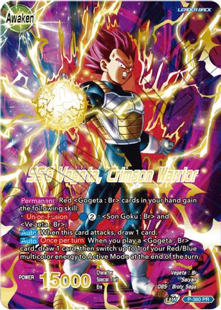 Vegeta // SSG Vegeta, Crimson Warrior (Gold Stamped) (P-360 PR) - Promotion Cards Foil