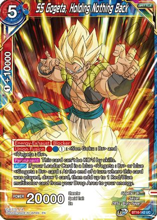 SS Gogeta, Holding Nothing Back (BT16-142) - Realm of the Gods