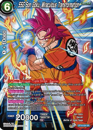 SSG Son Goku, Miraculous Transformation (BT16-024) - Realm of the Gods Foil