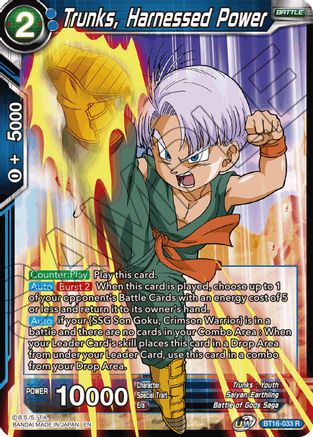 Trunks, Harnessed Power (BT16-033) - Realm of the Gods