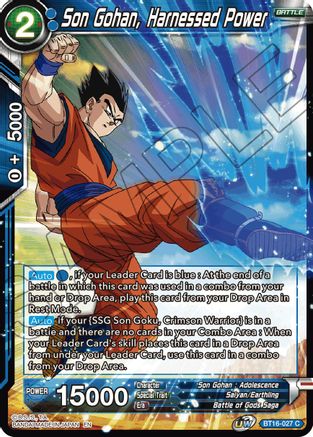 Son Gohan, Harnessed Power (BT16-027) - Realm of the Gods