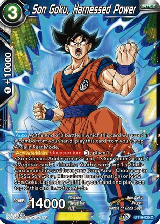 Son Goku, Harnessed Power (BT16-025) - Realm of the Gods