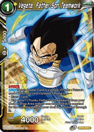 Vegeta, Father-Son Teamwork (BT16-079) - Realm of the Gods Foil