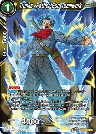 Trunks, Father-Son Teamwork (BT16-083) - Realm of the Gods