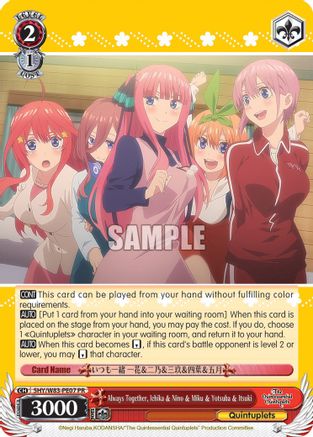Always Together, Ichika & Nino & Miku & Yotsuba & Itsuki (5HY/W83-PE07 PR) - The Quintessential Quintuplets