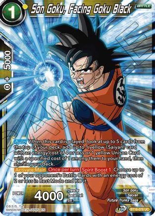 Son Goku, Facing Goku Black (BT16-076) - Realm of the Gods