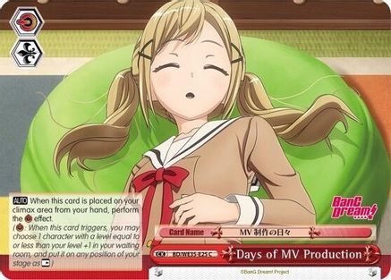 Days of MV Production (Parallel Foil) (BD/WE35-E25 C) - Poppin’Party x Roselia