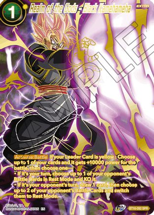 Realm of the Gods - Black Kamehameha (SPR) (BT16-092) - Realm of the Gods Foil