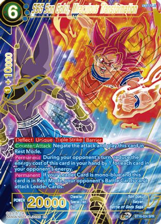 SSG Son Goku, Miraculous Transformation (SPR) (BT16-024) - Realm of the Gods Foil