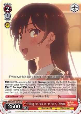 Filling the Hole in the Heart, Chizuru (SR) (KNK/W86-E053S SR) - Rent-A-Girlfriend