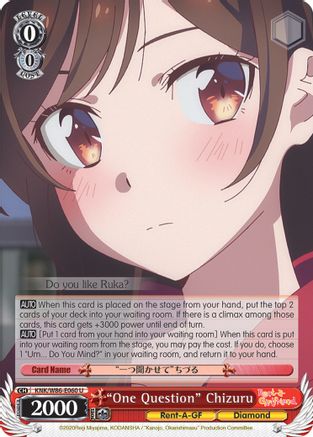 "One Question" Chizuru (KNK/W86-E060 U) - Rent-A-Girlfriend